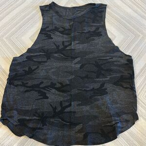 Strut This Women’s Black & Grey Camouflage Tank Top - One Size
